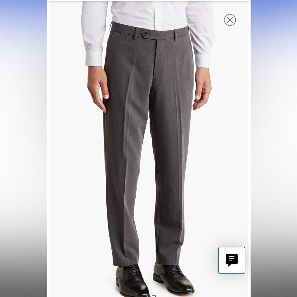 Nautica Mens Anchor Dress Pants Dark Gray with stretch, 42/30, NWT